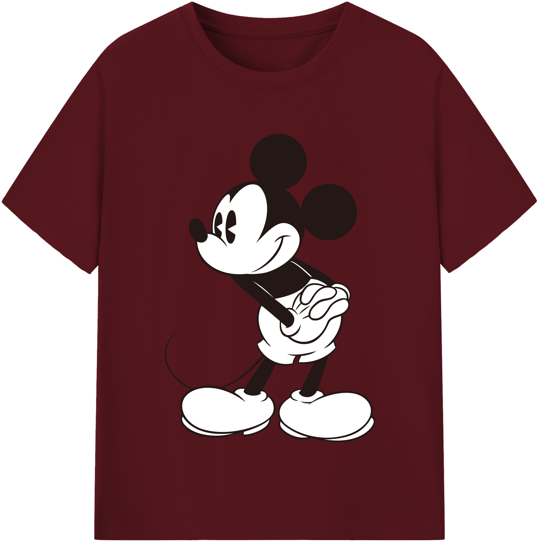 （画像用） ミッキーマウス Mickey Mouse 綿100％半袖Tシャツ（フロントプリント）